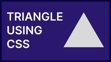 Triangle using css only