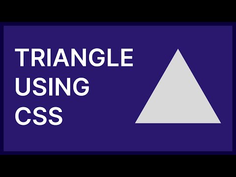Triangle using css only