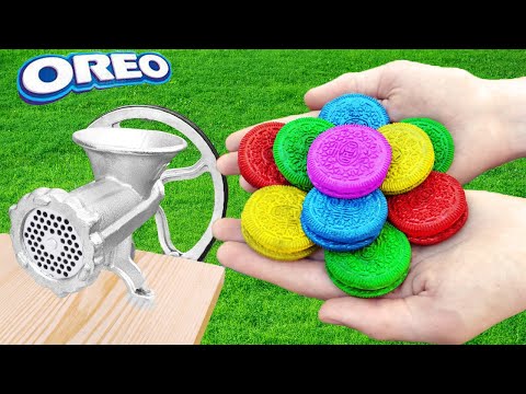 EXPERIMENT COLORFUL OREO VS MEAT GRINDER
