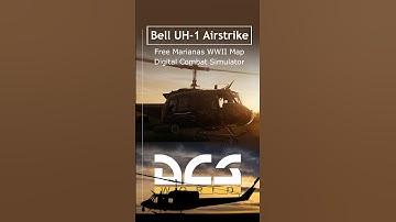 DCS World Marianas WWII New Map Bell UH-1D formation Airstrike #huey #pacificwar #cinematic #combat