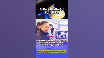 Supports iced coffee and hot coffee, and can also print latte art #vendingmachine#coffee #robotanno