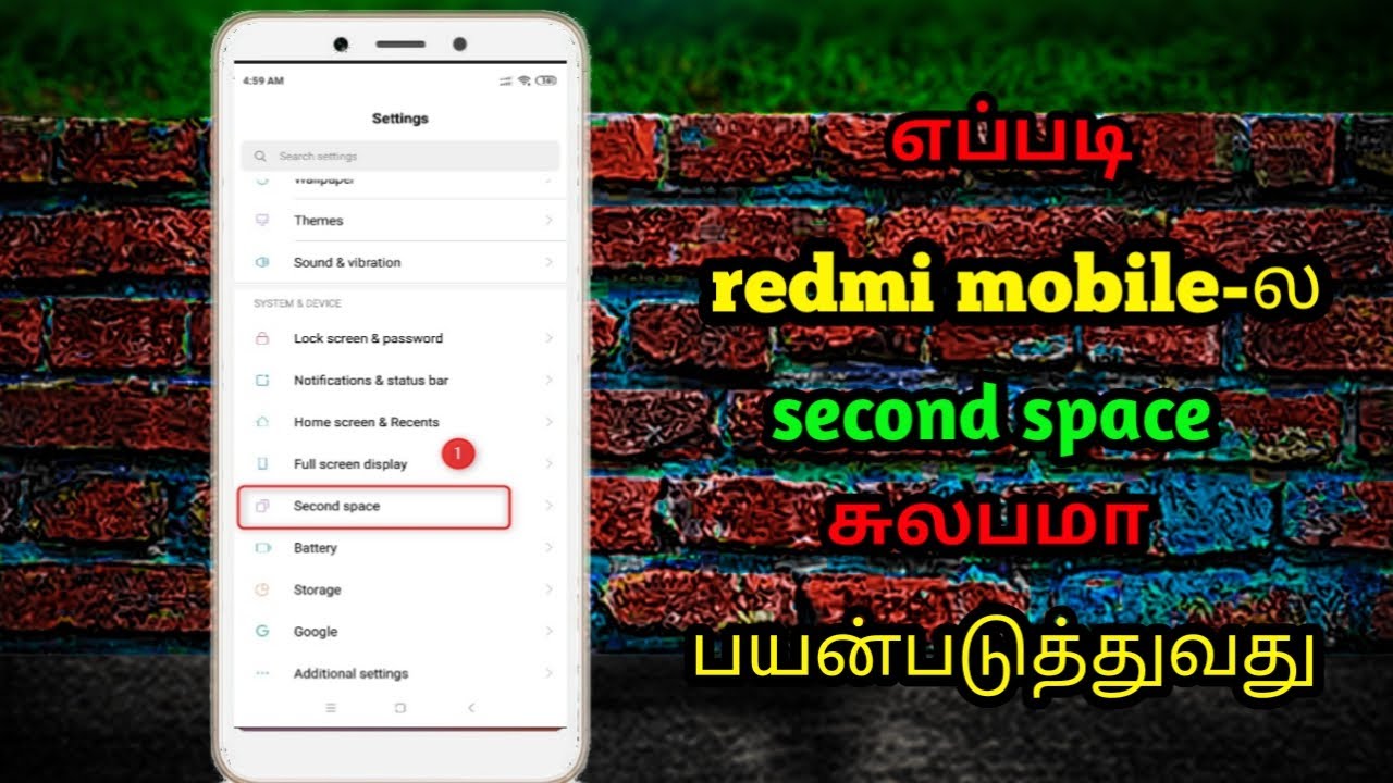 How To Use Second Space In Tamil System TAMIL TECH Redmi Features