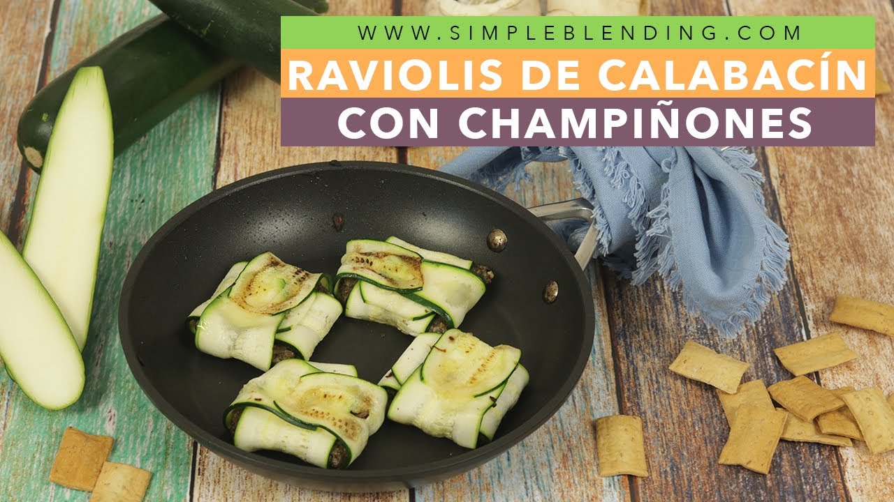 RAVIOLIS DE CALABACÍN CON CHAMPIÑONES | Espectaculares raviolis vegetales | Calabacín con mandolina