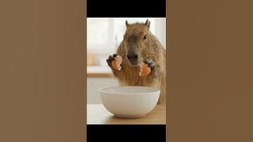 Capy làm cơm chiên đãi cả nhà #veo3