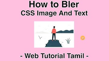 How to Bler CSS Image And Text - Web Tutorial Tamil || #html #css #web #website #tamil #shorts