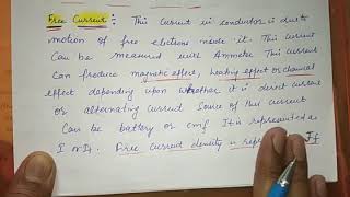 Free current and bound current