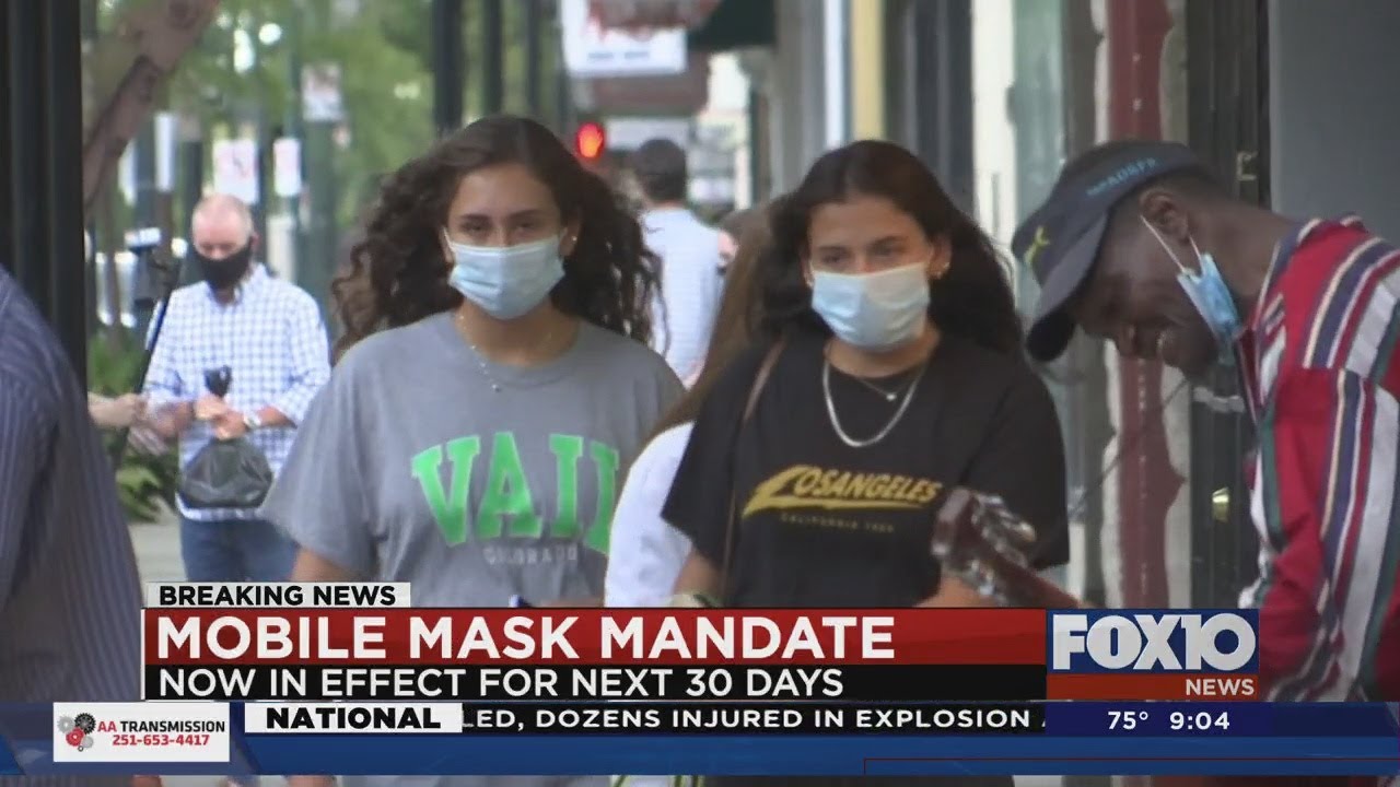 Mobile mask mandate now in effect - YouTube