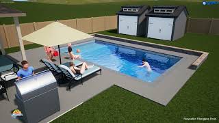Staycation Fiberglass Pools - Wylela Beach Grande - Wint