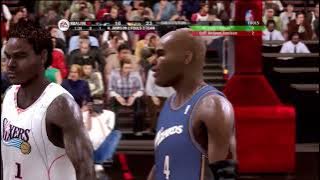 NBA Live 09 Xbox 360 Gameplay - Washington Wizards vs Philadelphia 76ers