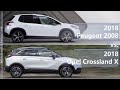 2018 Peugeot 2008 vs 2018 Opel Crossland X technical comparison