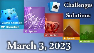 Microsoft Solitaire Collection: March 3, 2023