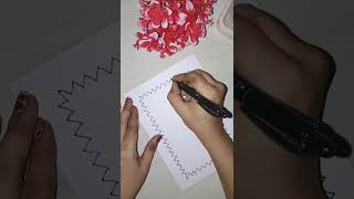 zigzag border design ๐ซ#shortsfeed #youtubesearch #zigzag