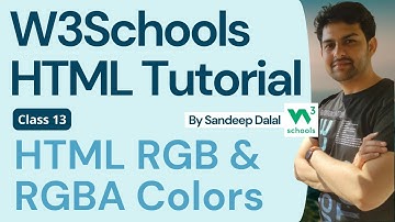 HTML Tutorial - HTML RGB & RGBA Colors - W3Schools - In Hindi & English