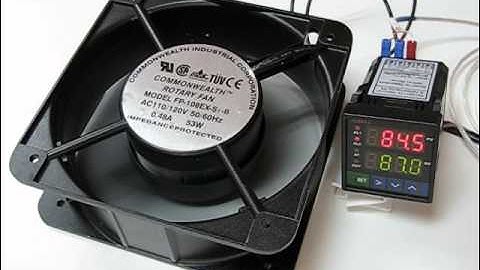 JLD612 temperature controller simulating heating process with a AC110V fan (heater)