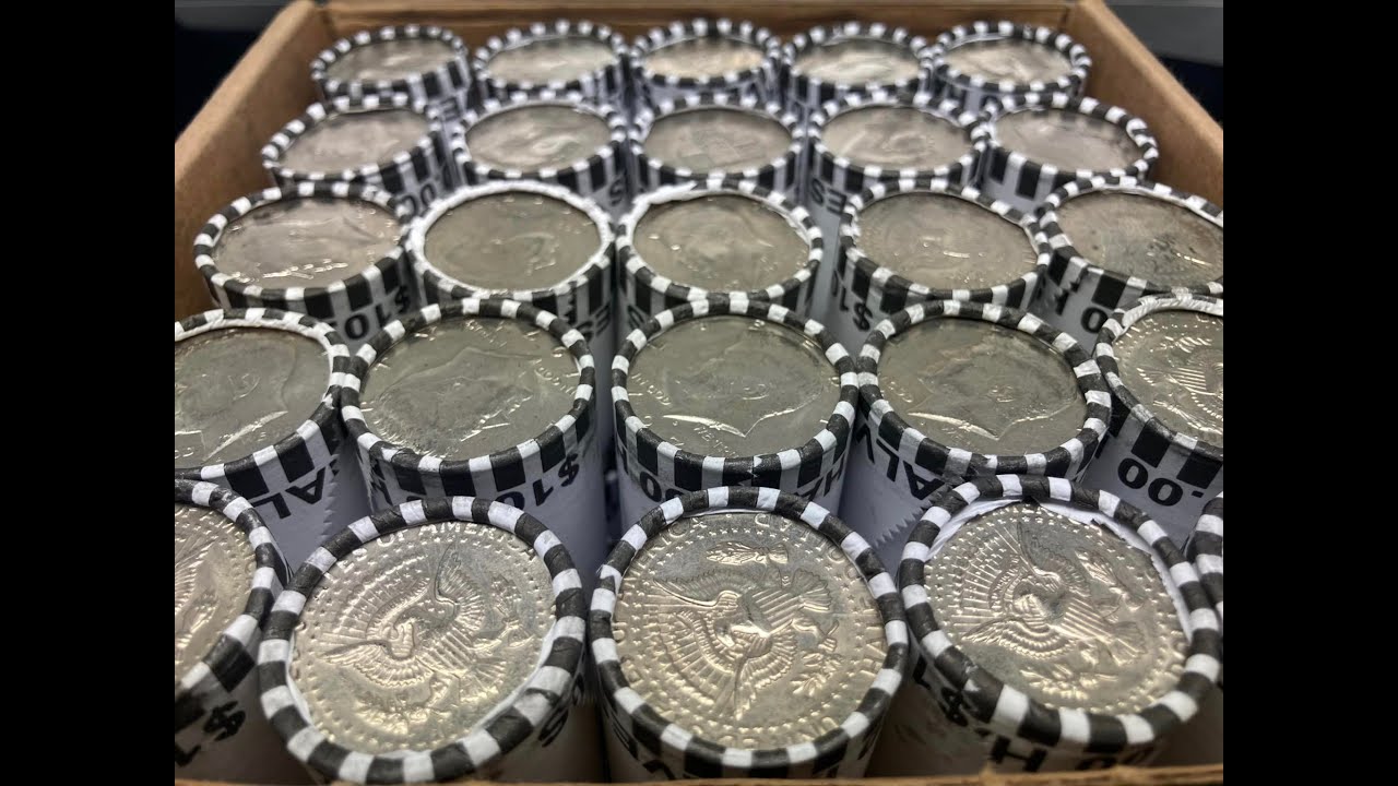 5 ROLLS COIN ROLL HUNTING SILVER HALF DOLLARS FOUND 1976 PROOF - YouTube