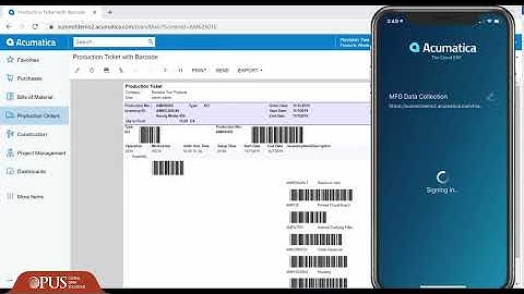 Acumatica Manufacturing Data Collection - By Opus