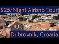 Quick Tour of My $25/Night Airbnb near Old Town in Dubronvik, Croatia!