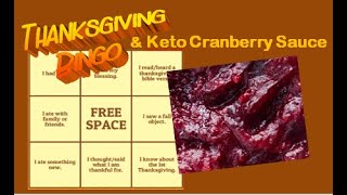 Free Printable Thanksgiving Bingo Cards & Keto Cranberry Sauce Recipe