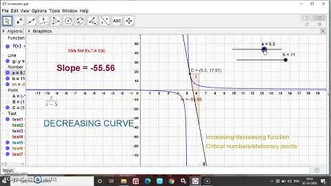 12th Std Maths Ex.7.6(2)(ii) Find intervals of monotoniticites f(x)=x/x-5 Graphical view. link below