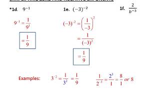 8 2 Zero and Negative Exponents