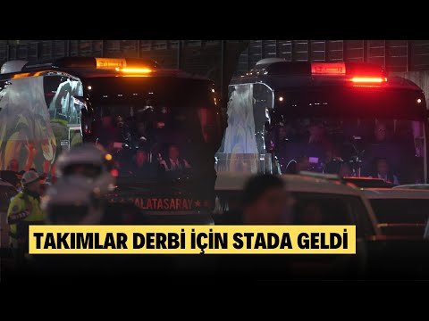 Galatasaray ve Beşiktaş takım otobüsleri stada geldi