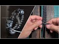 How To Make Shark Jaw Knot Paracord Bracelet with Bead, Tutorial of Paracord Bracelet, Oni Mask Bead