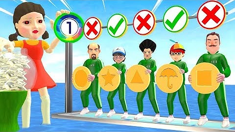 Scary Stranger 3D - Squid Game (오징어 게임) Trying Honeycomb Candy Shape Challenge