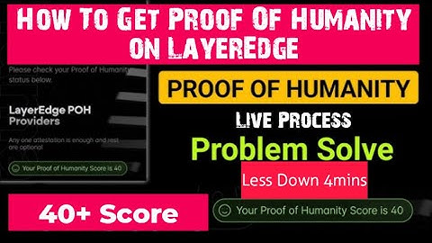 How To Get Proof Of Humanity on LayerEdge step by step Guide | only 4mins #Layeredge