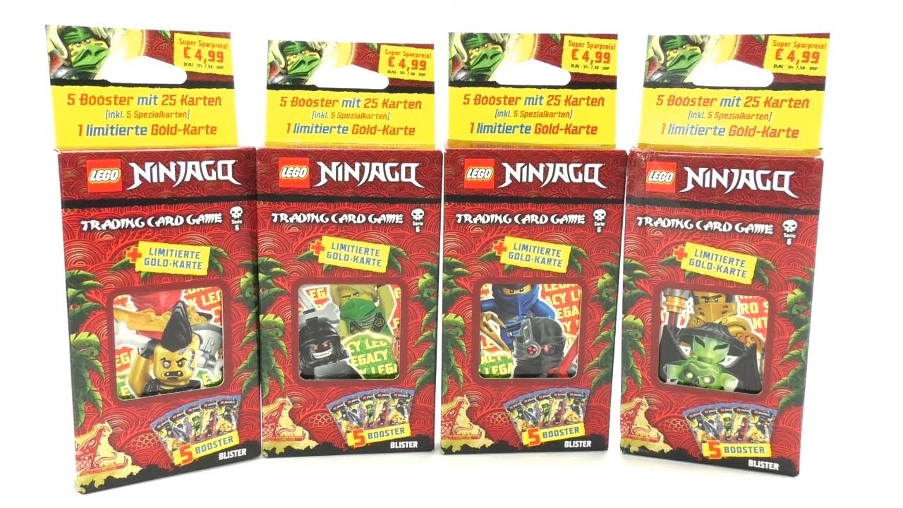 + 60 Hüllen leer Schwarz LEGO Ninjago Serie 3 Trading Card Mini Tin Grün 