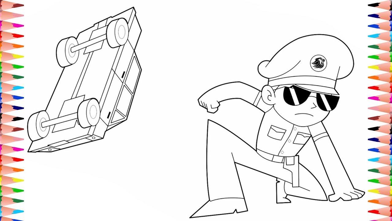 Coloring Digitally | Little Singham Dodge Flying Vehicle | Coloring