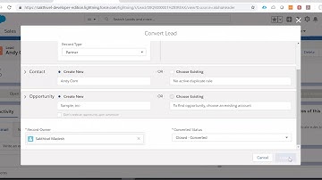 Create a New Task while converting Lead in Salesforce Lightning