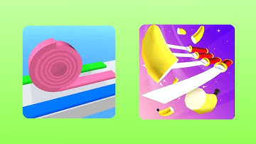 Layers Roll Vs Flying cut gameplay walkthrough mopil games - العاب موبايل