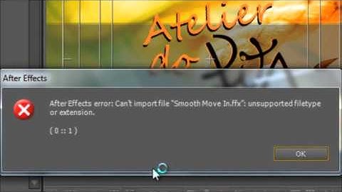 After Effects Error: Can