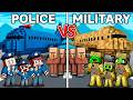 JJ and Mikey : POLICE vs MILITARY Airplane Family Battle - Maizen in Minecraft ! (Maizen)