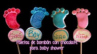 👣👶🍼 Bombones decorados con Chocolate para ||Baby Shower||😍