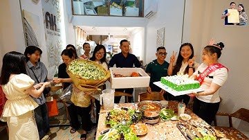 Ánh Kua bất ngờ Tổ chức Tiệc sinh nhật cho Phan Diễm vui như Tết tại Cửa hàng AK Cafe