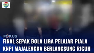 Final Sepak Bola Liga Pelajar Piala KNPI di Majalengka Ricuh, Satu Orang Terluka | Fokus
