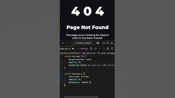 🚀 Modern Animated 404 Page Using Pure HTML & CSS | No JavaScript! #webdevelopment #coding #animation