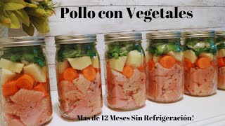 Enlatando Pollo Con Vegetales | 12 meses Sin Refrigerador! Sin Preservantes Enlatado a Presión