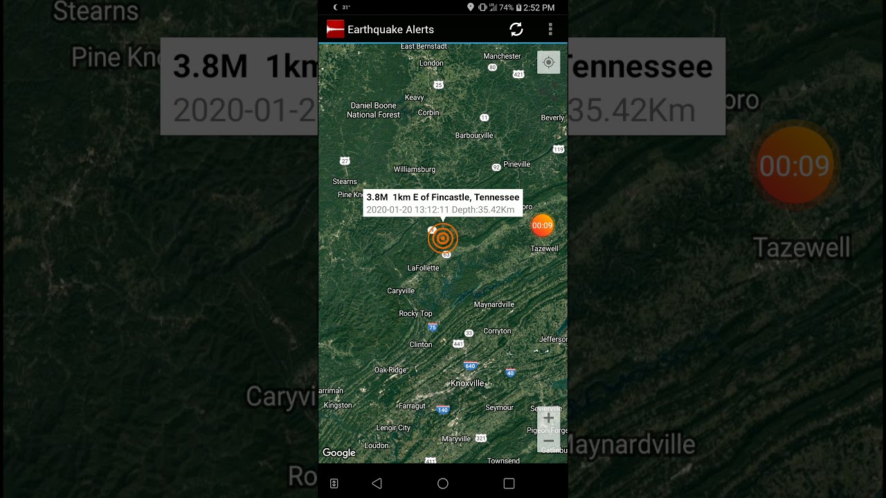 3.8 Earthquake Fincastle, Tennessee 20120 YouTube