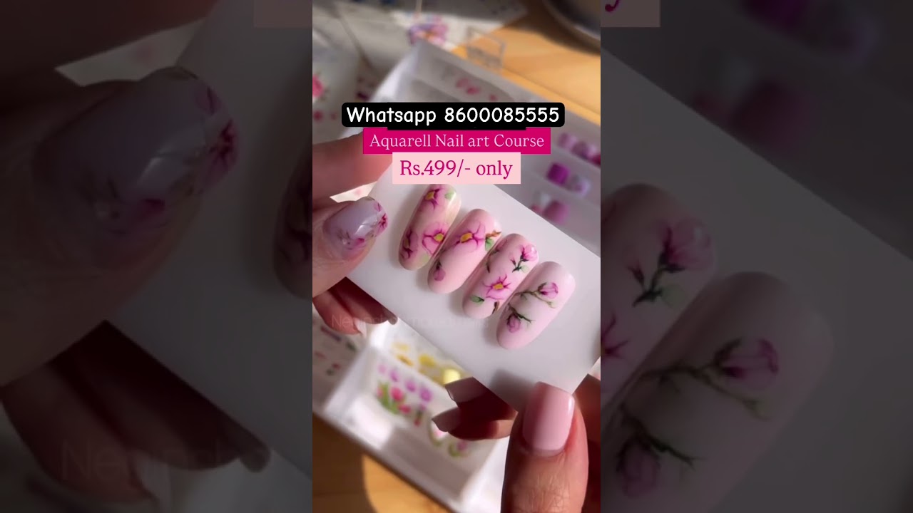Aquarell Nail art Seminar !Rs.499 only 