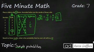 7th Grade Math Simple Probabilities