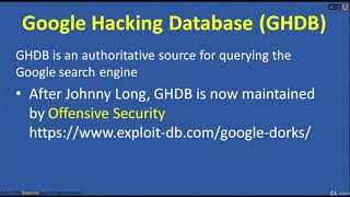 CEH2-3 Google Hacking Dorking