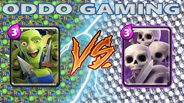 SKELETON ARMY Vs GOBLIN GANG - CLASH ROYALE BATTLE #60
