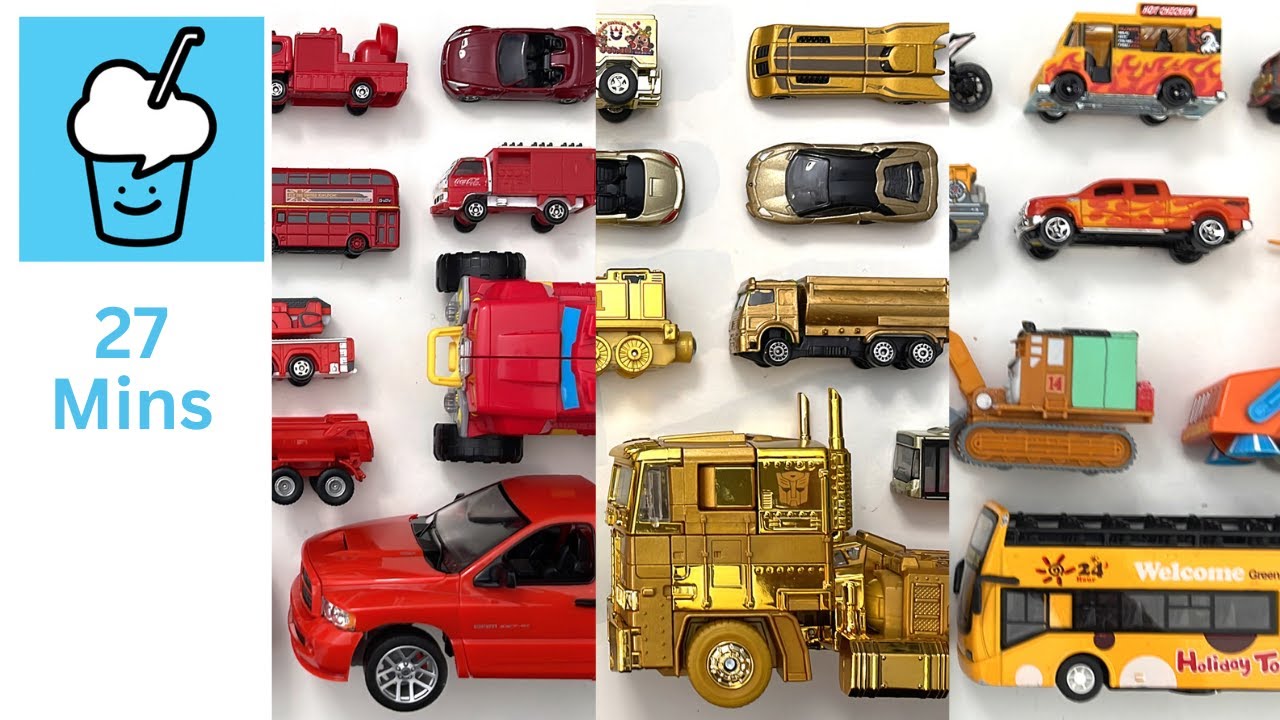 Gold Orange Red Vehicles Car Toys collection tomica transformers hotwheels