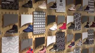 LeBron James' game-worn shoes on display at I PROMISE school in Akron