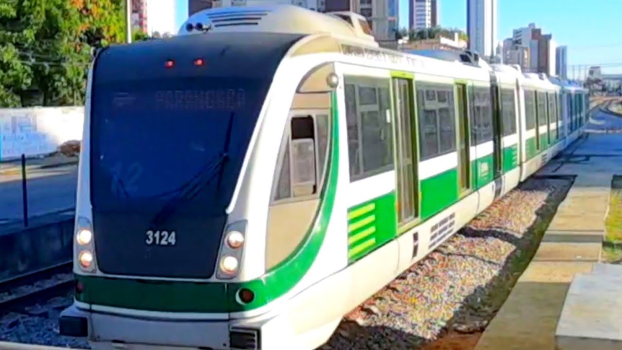 VLT Ramal Parangaba Mucuripe Saindo da Estação Iate #Busmaniaco