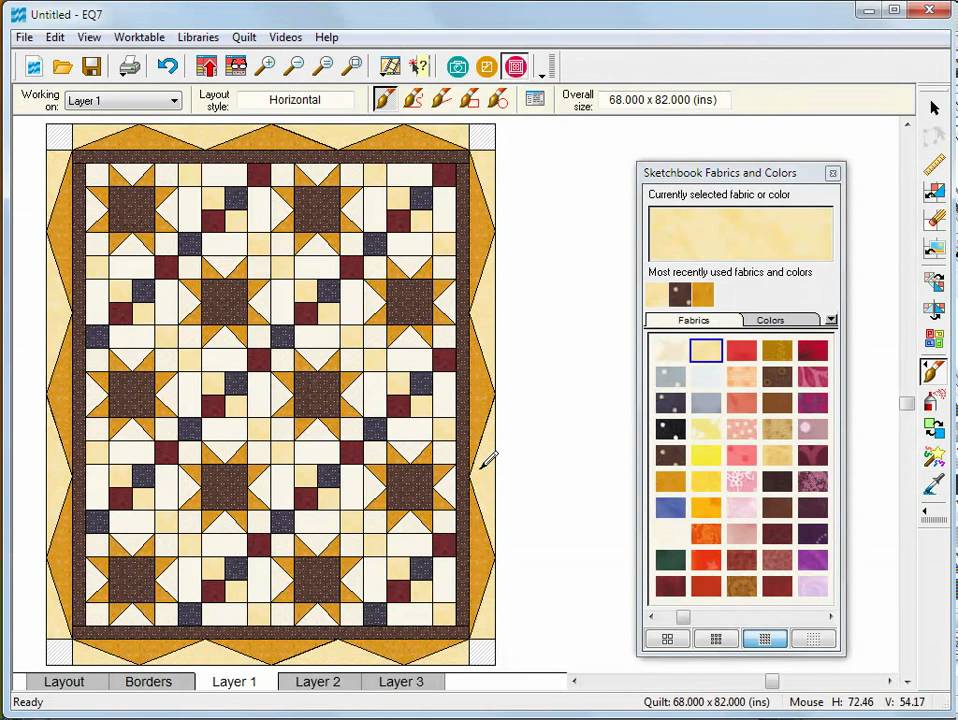 Designing a Basic Quilt in EQ7 YouTube