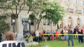 Raw: NC Protesters Pull Down Confederate Statue