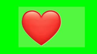 heart emoji Green Screen Effect | Chroma Key | Royalty Free